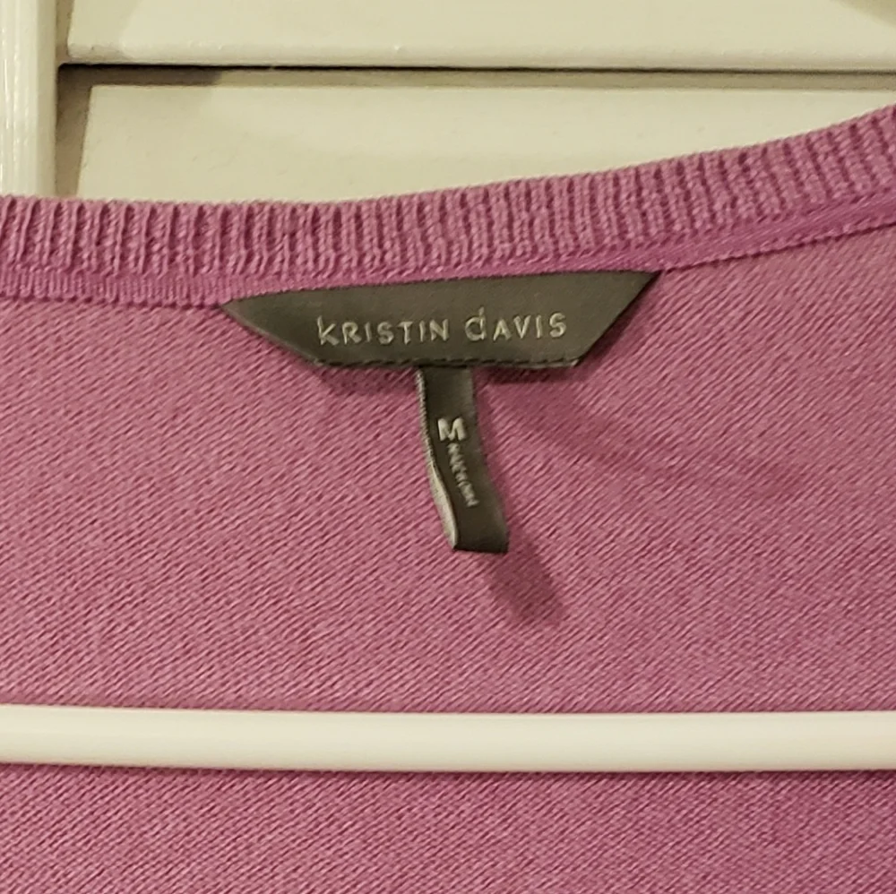 Kristin Davis Lavender Cardigan Top Women's Size Medium - Picture 3 of 3